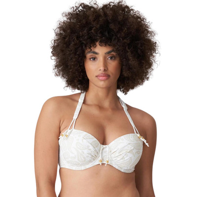 Prima Donna Swim Sidari Padded Balcony Bikini Top - White Yacht - 34G