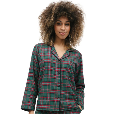 Cyberjammies Whistler Pyjama Top - Green Check - M - 12