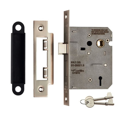 Eurospec 3 Lever Sash Locks, Silver Or Brass Finish - LSE53 76mm (3 INCH) SILVER FINISH