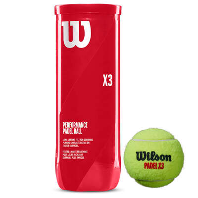 Wilson X3 Padel Balls - Tube Of 3