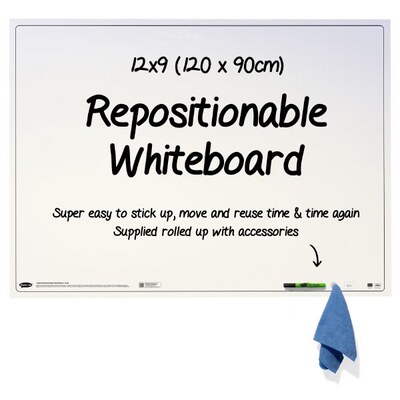 Repositionable Whiteboard on a Roll