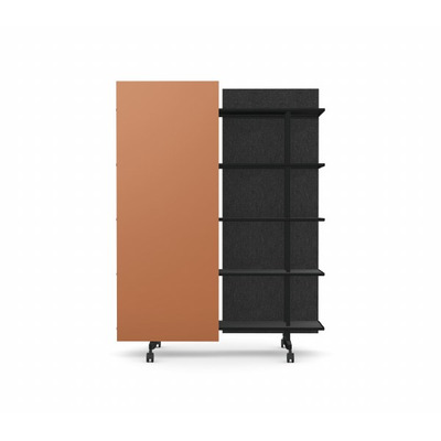 A08 Mobile Shelving Unit with Glass Writing Board