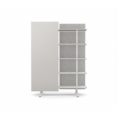 A08 Mobile Shelving Unit with Glass Writing Board
