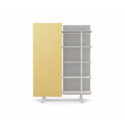 A08 Mobile Shelving Unit with Glass Writing Board