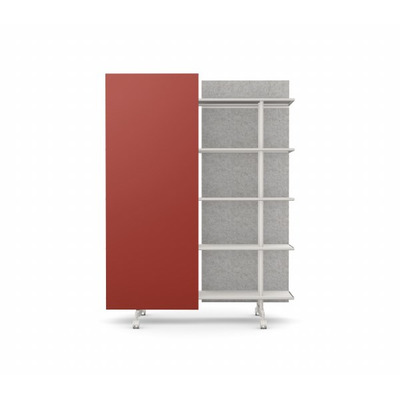 A08 Mobile Shelving Unit with Glass Writing Board