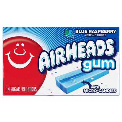 Airheads Gum Blue Raspberry 34g  *USA*