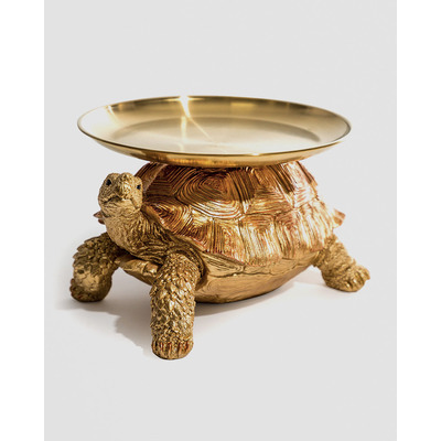 Gold & Bronze Tortoise w/ Gold Tray