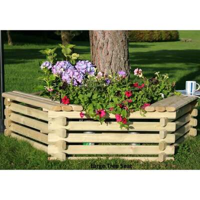 Swedish Wooden Tree Seat and Planter