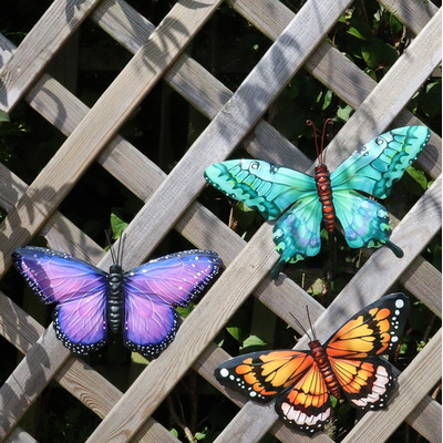 Small Metal Butterfly Wall Art Mixed Set