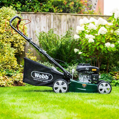Self Propelled Petrol Rotary Lawnmower Webb Classic