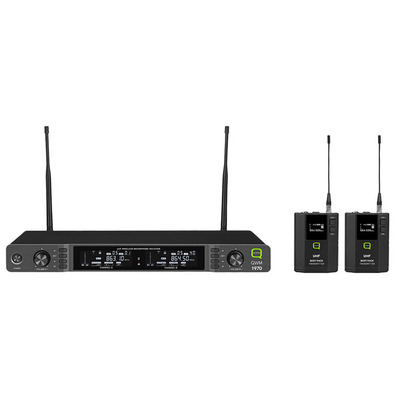 Beltpack Wireless Microphone System UHF Dual Channel Diversity 863-865MHz