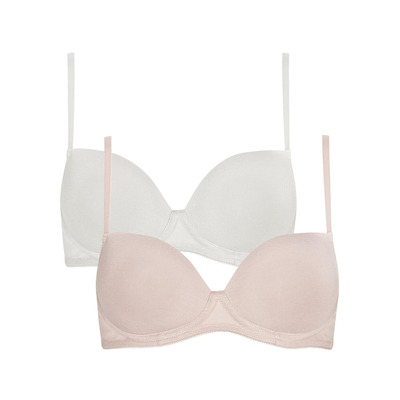 Royce Sophia Smooth T Shirt Bra 2 Pack - Cream & Blush - 32D