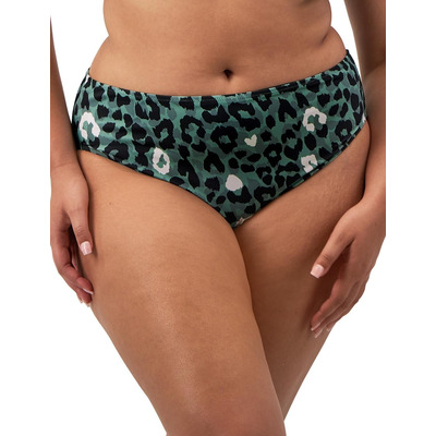 Elomi Jungle Bay Mid Rise Bikini Brief - Olive - L - 14