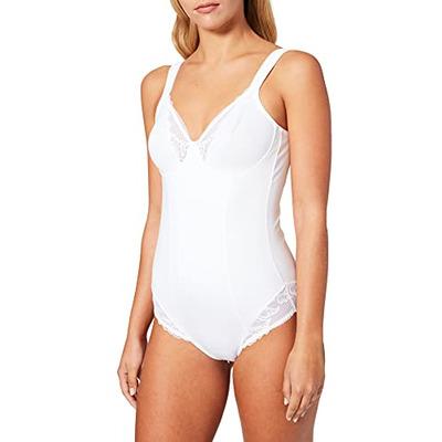 Triumph Modern Lace Cotton Bodysuit - White - 36C