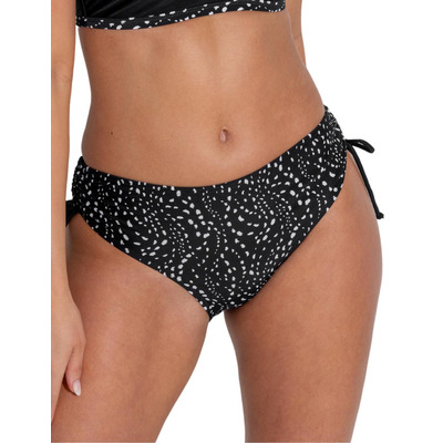 Pour Moi Rhodes Adjustable Side Bikini Brief - Black/White - XS - 8