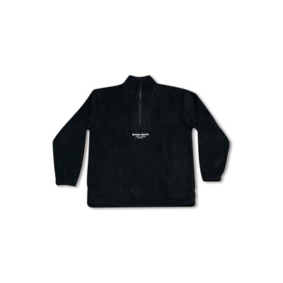 1/4 Zip Fleece in Black with Dream Sports Tonal Logo Embroidery